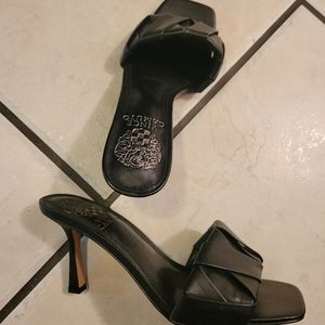 vince camuto black mule heels